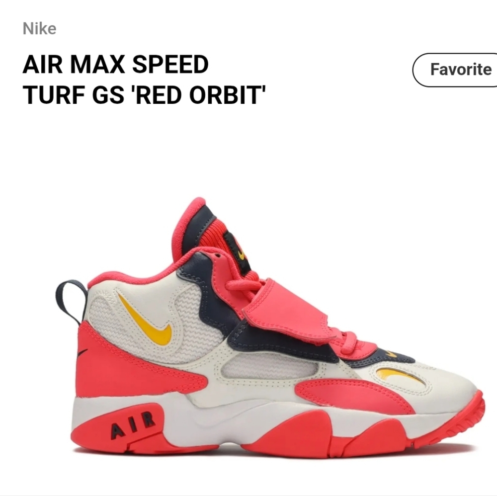 Nike Air Max Speed Turf Red Orbit Sz 6.5Y - Picture 1 of 7